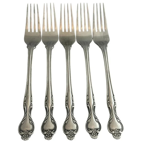 Oneida Northland Stainless Steel Vintage Pattern Five Forks Flatware Dinner - Picture 1 of 7